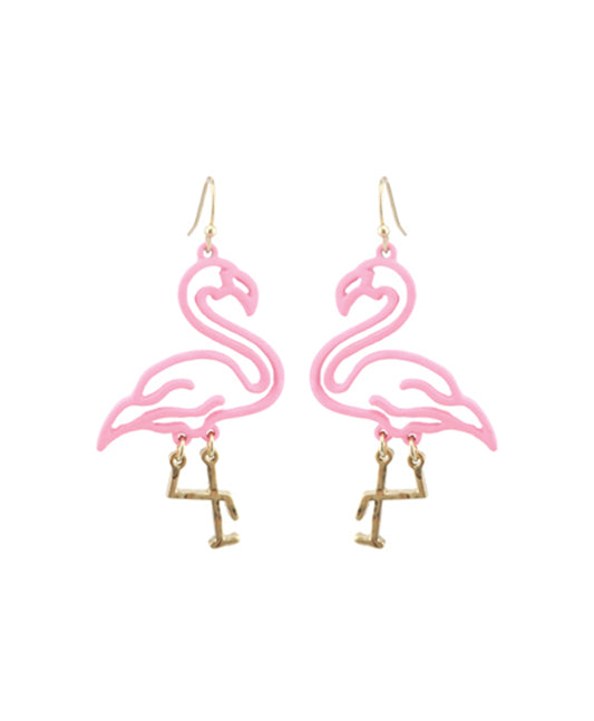 Rubber Coat Flamingo Earring