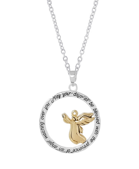 Angel Blessed Angel Cutout Necklace