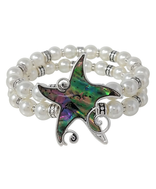 Starfish Swirl w/ Abalone Pearl Bracelet