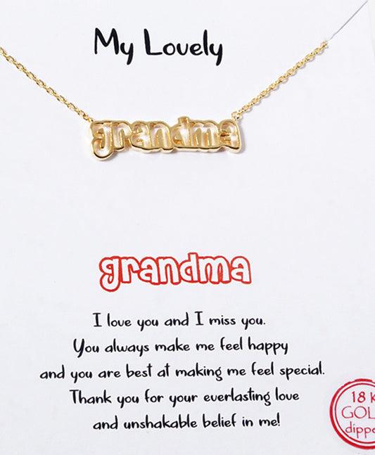 Grandma Word Necklace