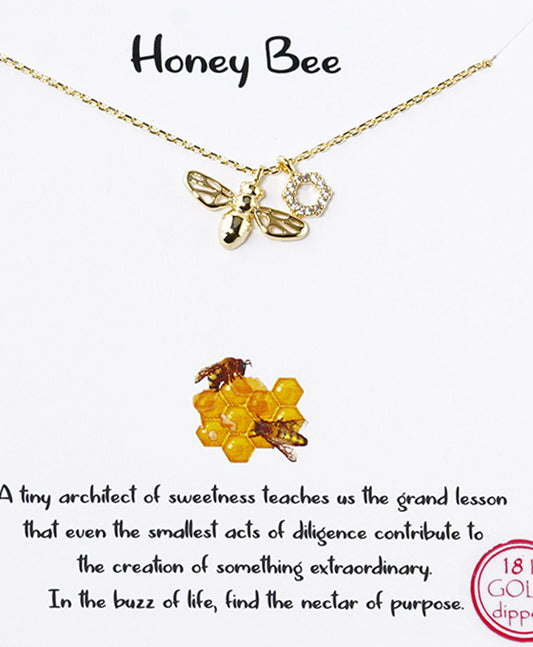 Honey Bee & Comb Necklace