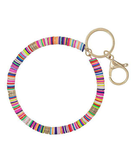 Rubber & Metal Beads Key Chain