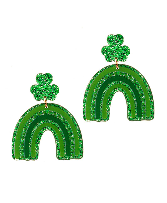 Acrylic Saint Patricks Post Earring