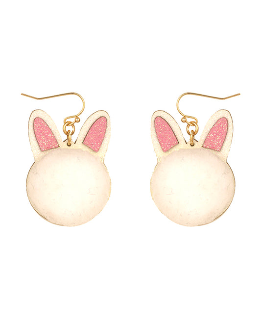 Glitter Pompom Easter Earring