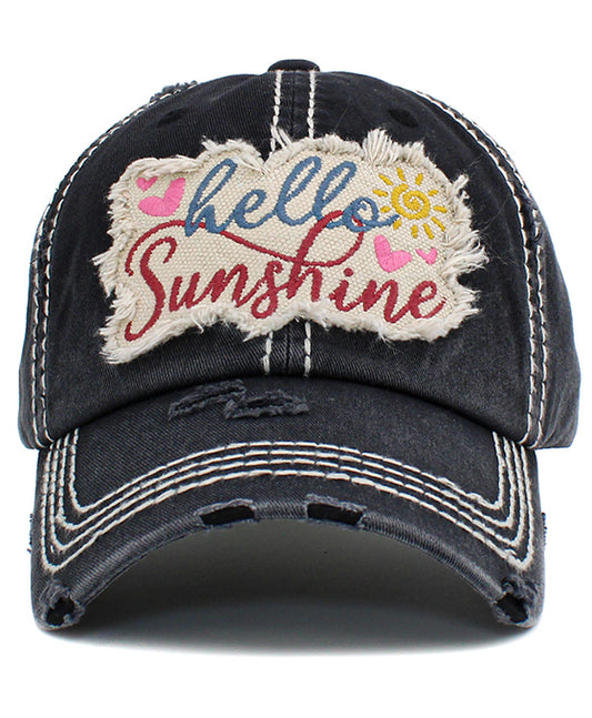 Hello Sunshine Washed Vintage Ball Cap