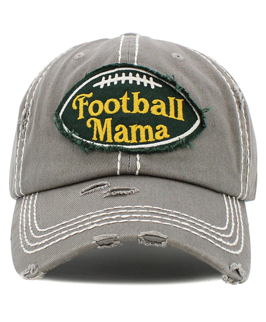 Football Mama Washed Vintage Ball Cap