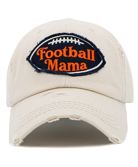 Football Mama Washed Vintage Ball Cap