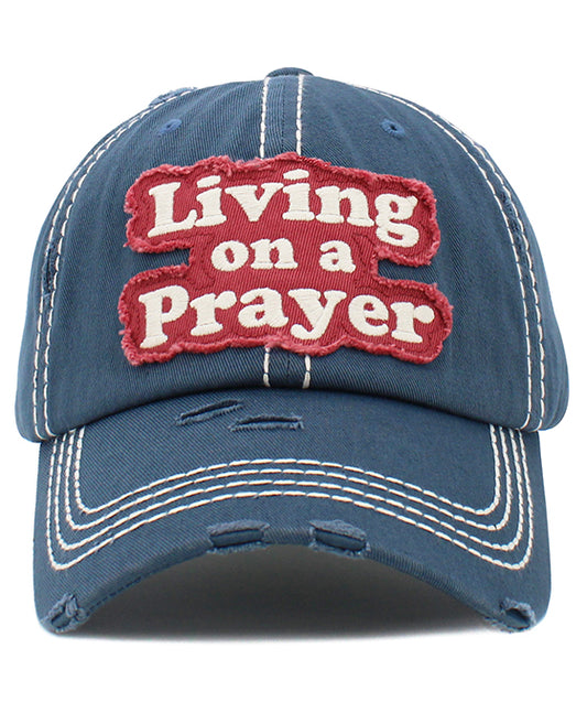 Living On a Prayer Washed Vintage Ball Cap