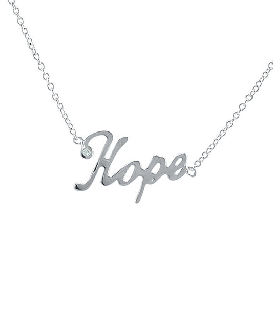 CZ Accented HOPE Necklace
