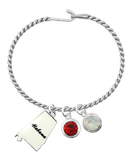 State Enamel Paint Charm Wire Hook Bracelet