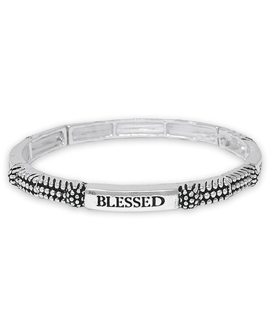Blessed Designer Texture Stretch Bracelet