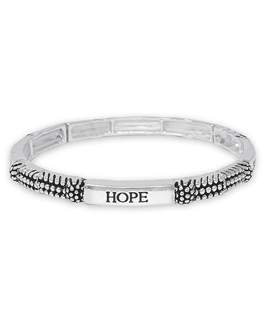 Hope Designer Texture Stretch Bracelet