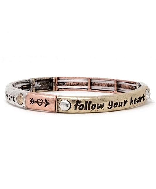 Follow Your Heart Stretch Bracelet