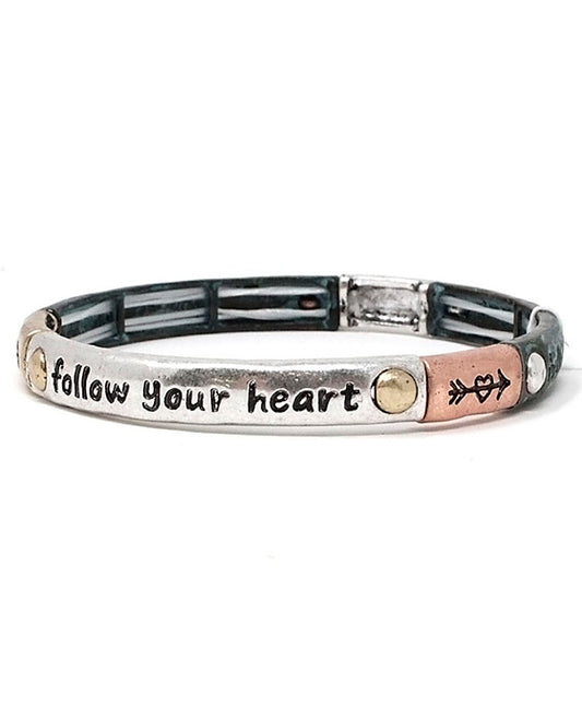 Follow Your Heart Stretch Bracelet