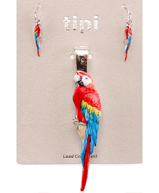 Parrot Print Pendant Set