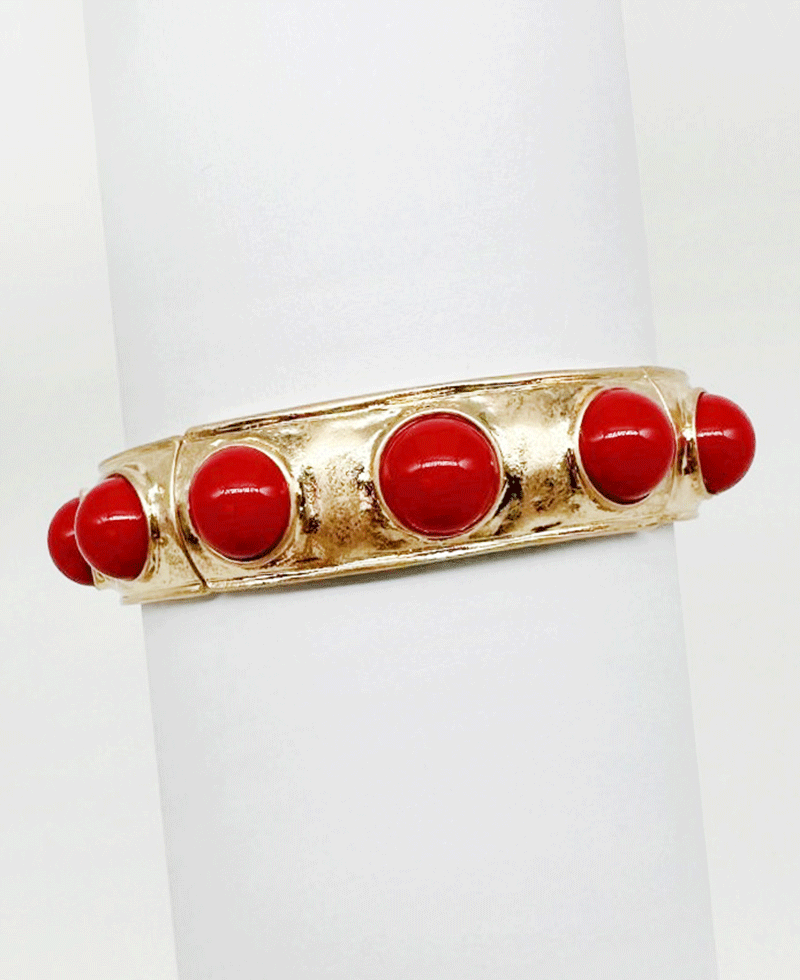Bead Embellishment Metal Stretch Braclet