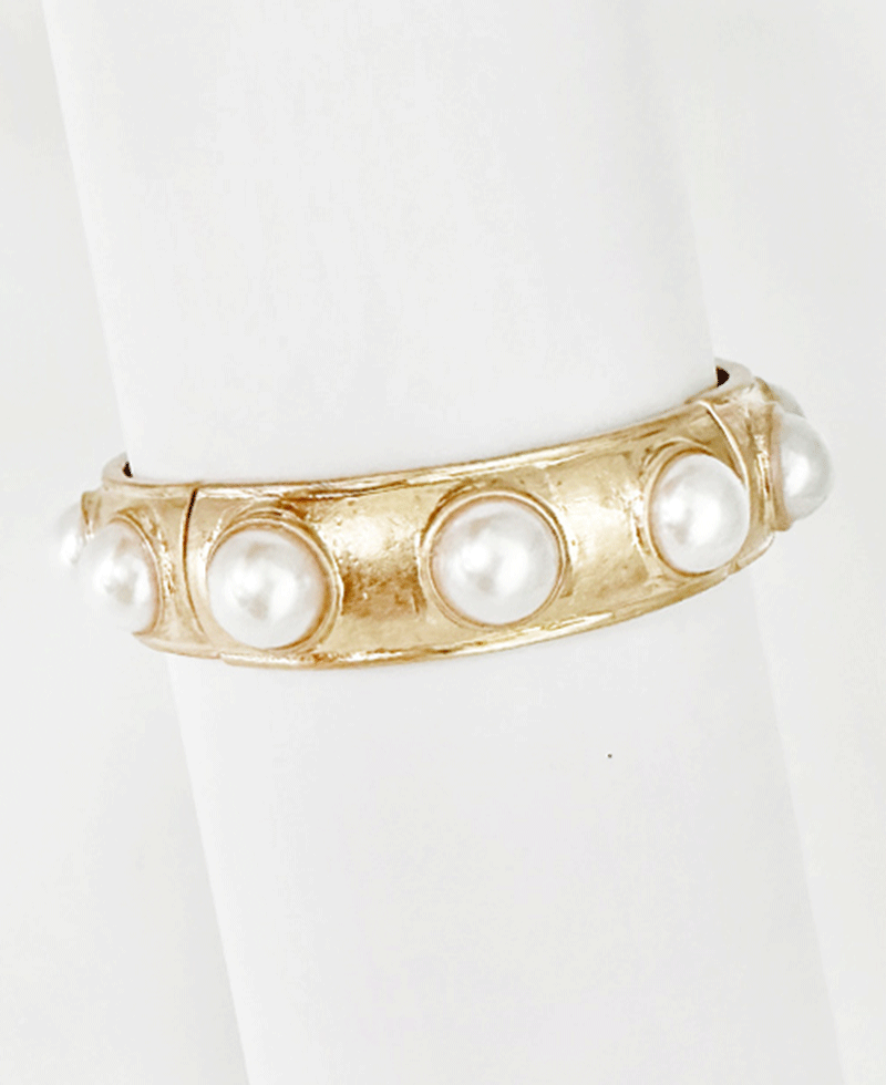 Bead Embellishment Metal Stretch Braclet