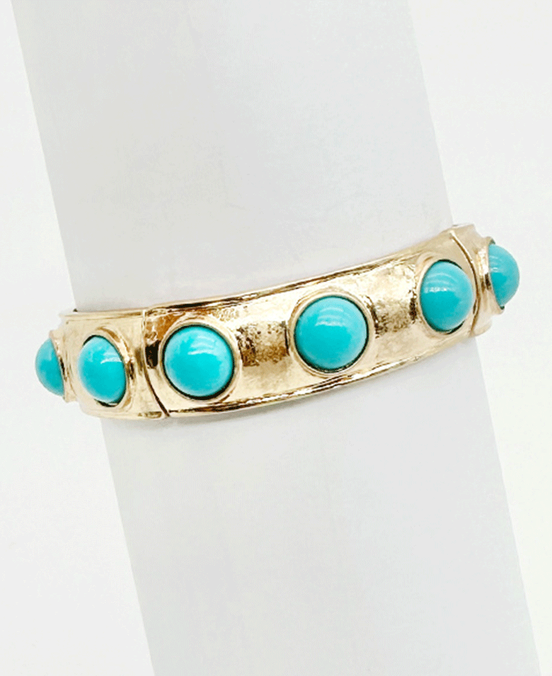 Bead Embellishment Metal Stretch Braclet