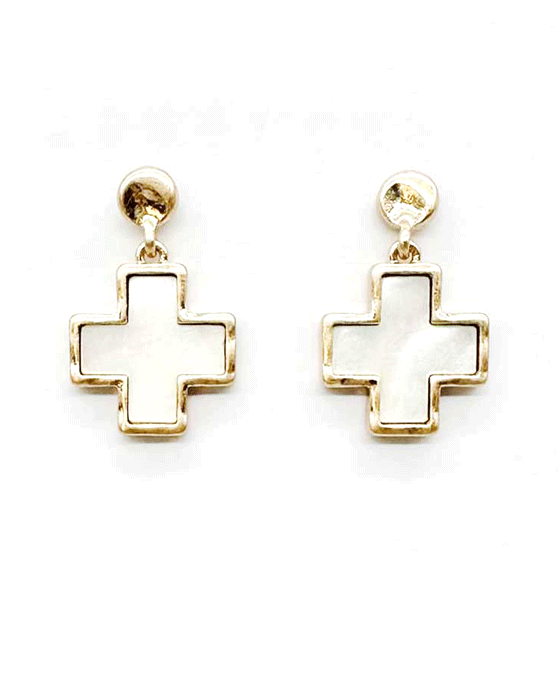 Greek Cross Post Earring