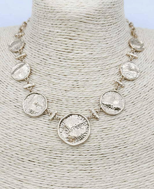 Vintage Style Coin Link Necklace
