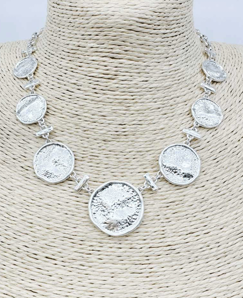 Vintage Style Coin Link Necklace