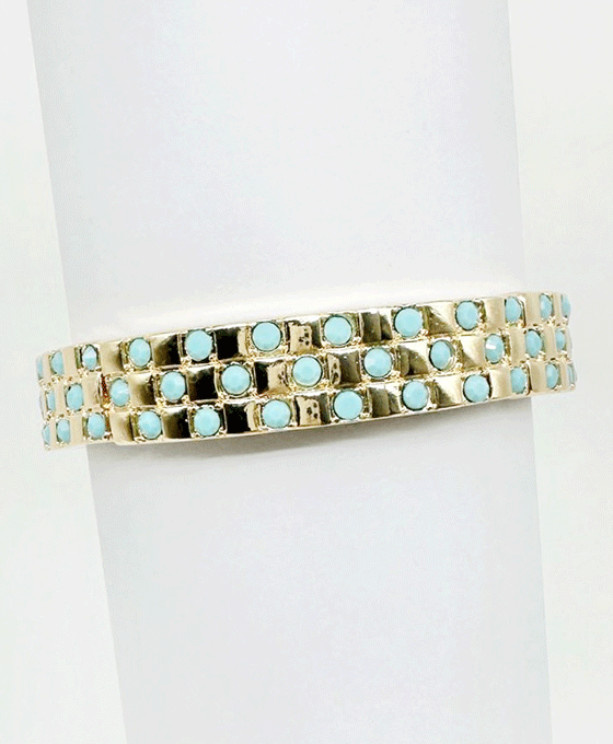 Multi Row w/ Stone Bracelet