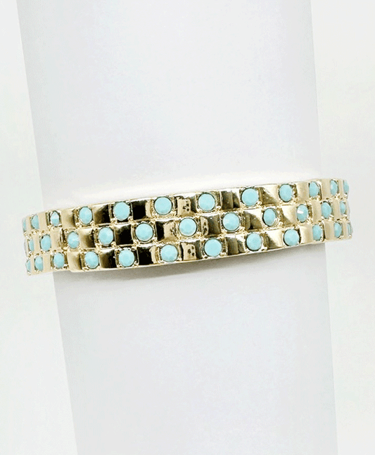 Multi Row w/ Stone Bracelet