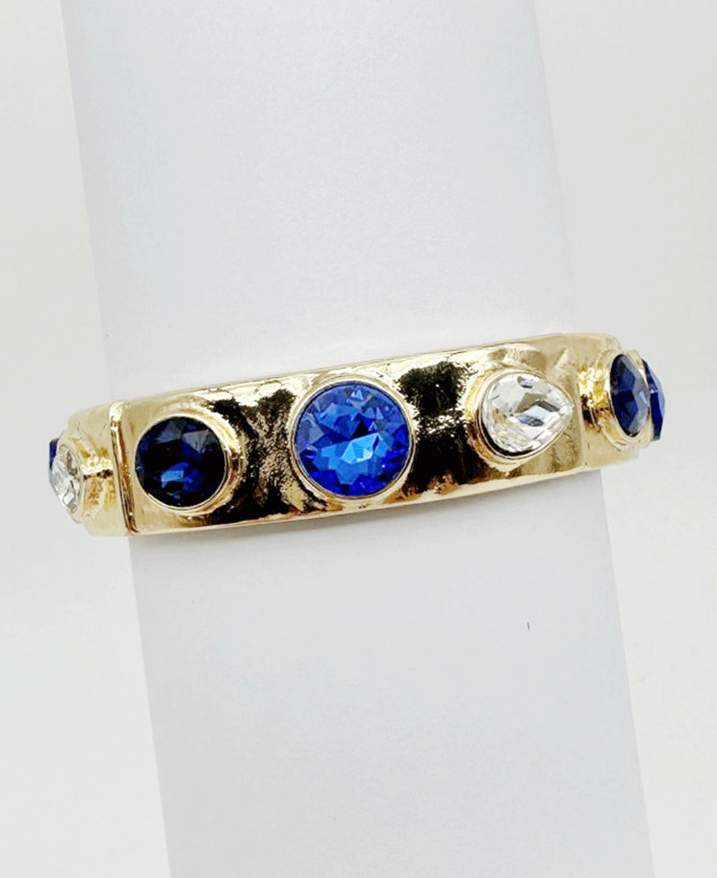 Bezel Set Stone Stretch Bracelet