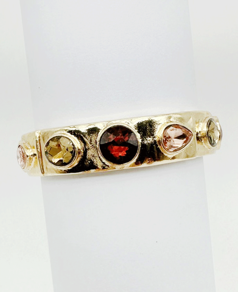 Bezel Set Stone Stretch Bracelet