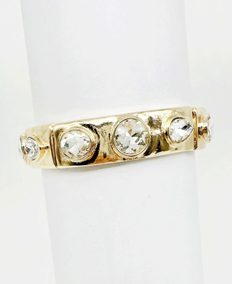Bezel Set Stone Stretch Bracelet