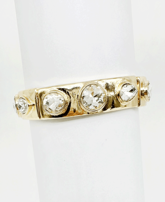 Bezel Set Stone Stretch Bracelet