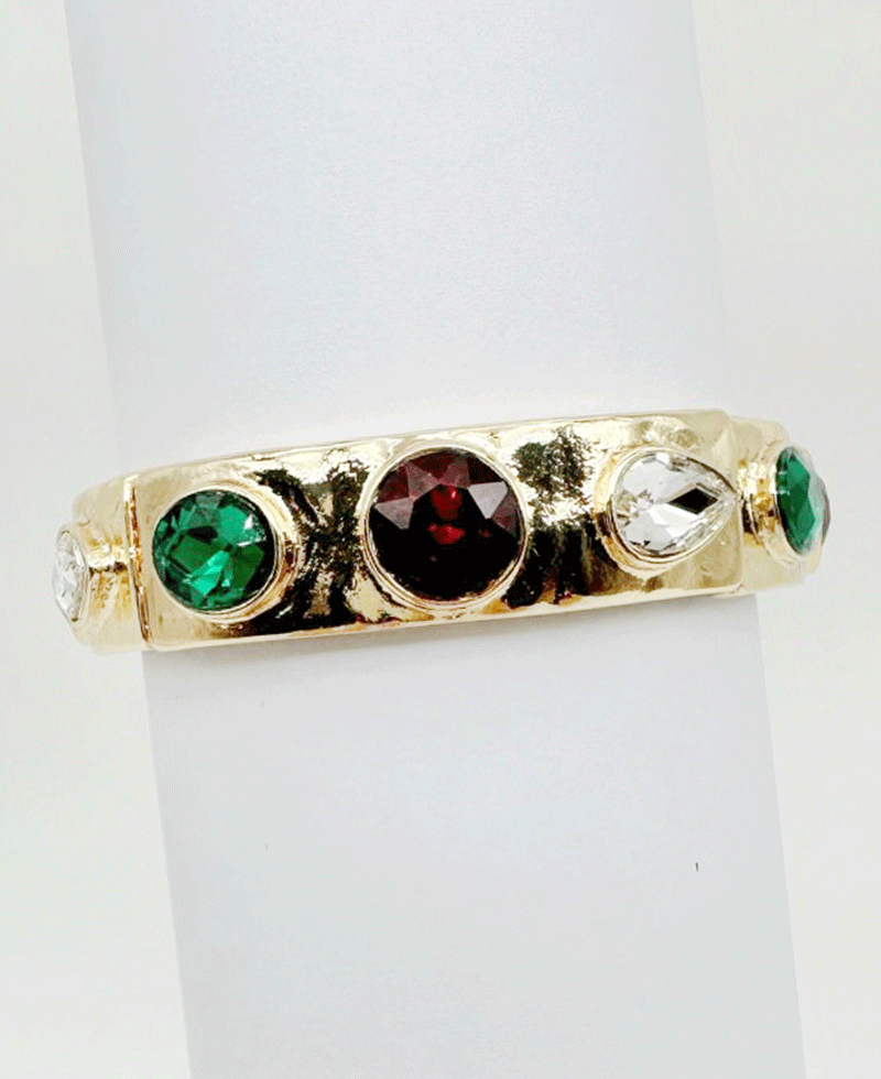 Bezel Set Stone Stretch Bracelet