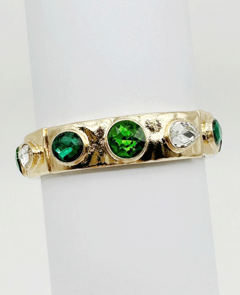 Bezel Set Stone Stretch Bracelet
