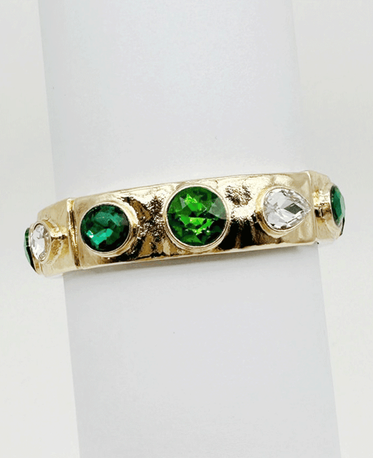 Bezel Set Stone Stretch Bracelet