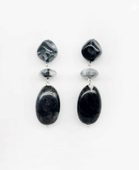 Multi Resin Bead Triple Drop Earring