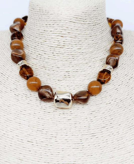 Chunky Beaded Statement Necklace