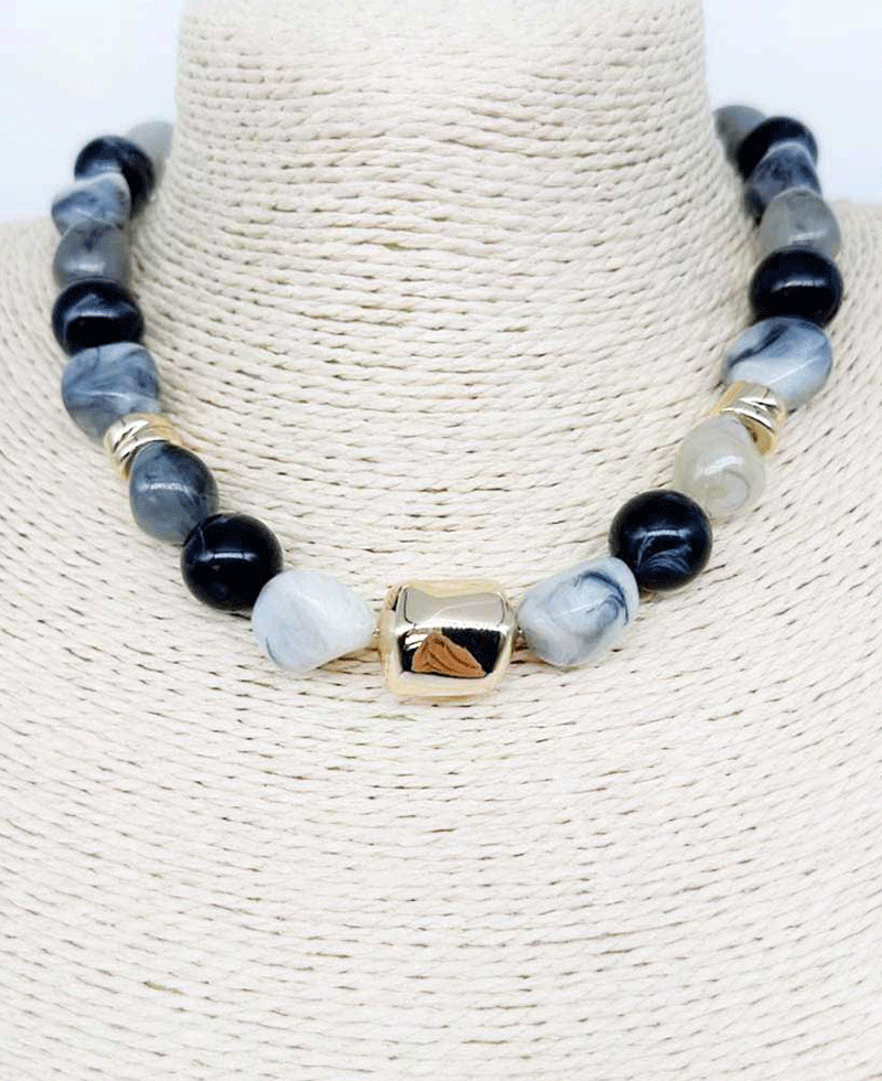 Chunky Beaded Statement Necklace