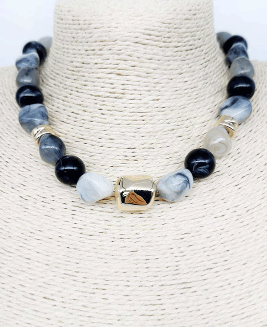 Chunky Beaded Statement Necklace