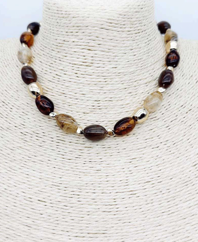 Multi Colored Bead Necklace