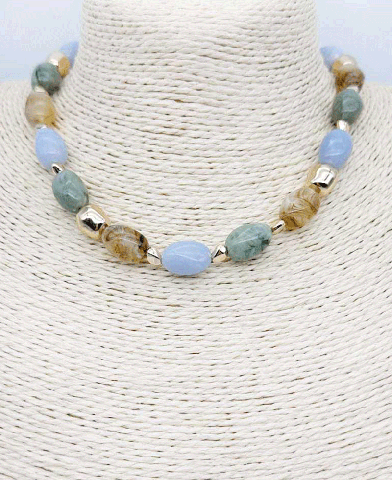 Multi Colored Bead Necklace