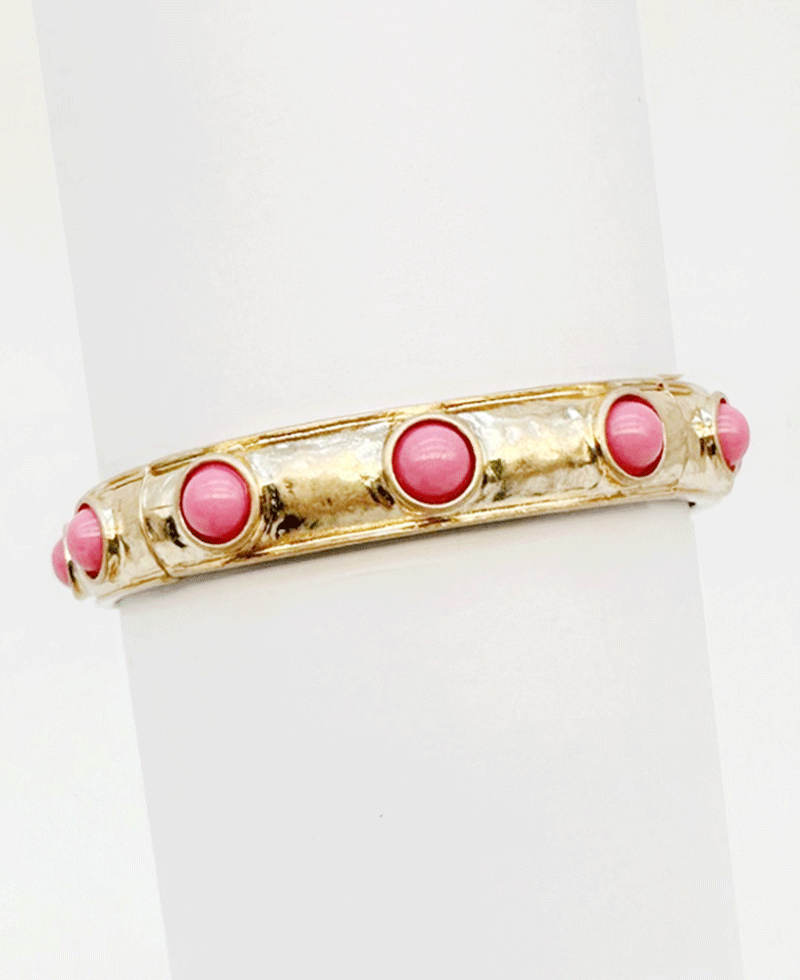 Stone / Pearl Bangle Bracelet