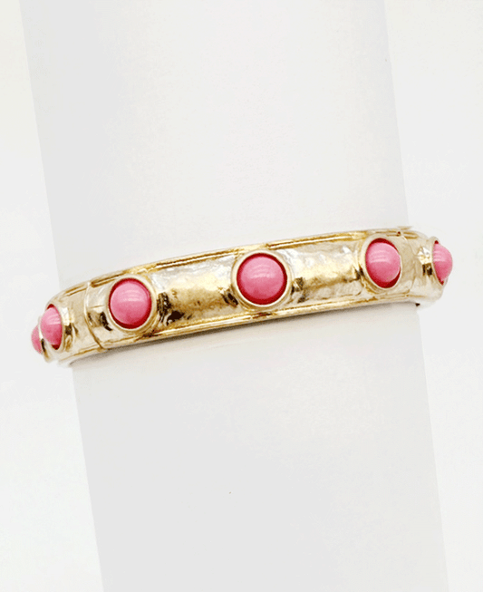 Stone / Pearl Bangle Bracelet
