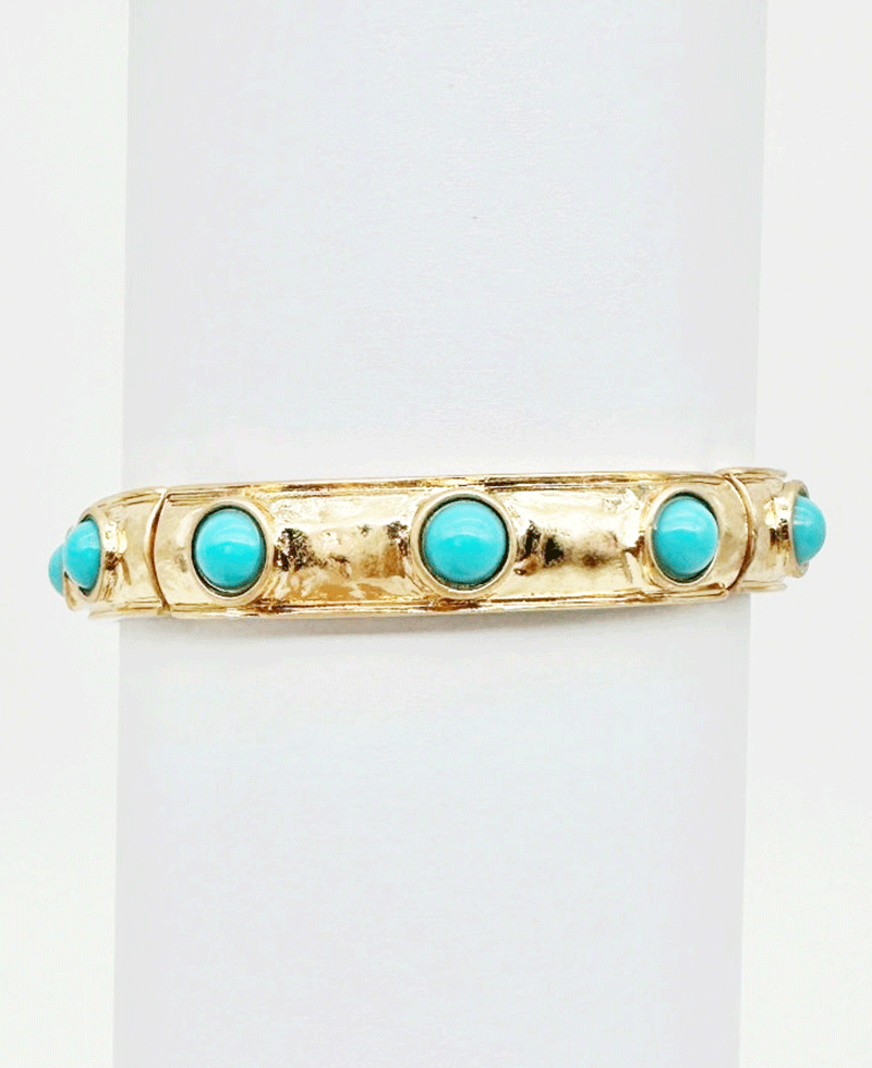 Stone / Pearl Bangle Bracelet