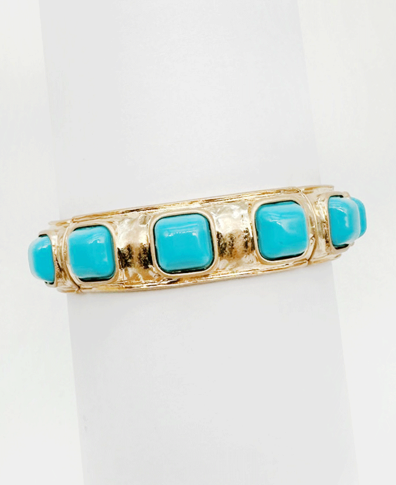 Hammered Gold  Stretch Bracelet