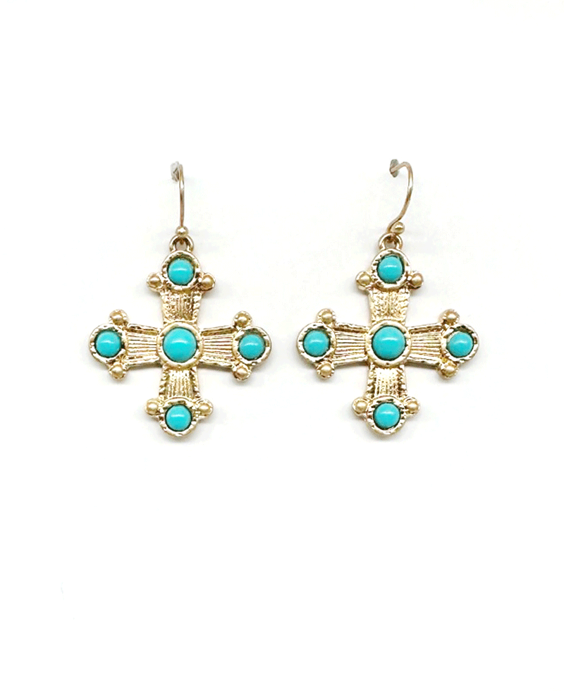 Byzantine Cross Earring