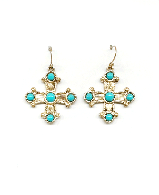 Byzantine Cross Earring