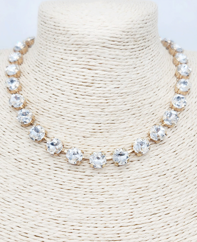 Crystal Tennis Style Necklace