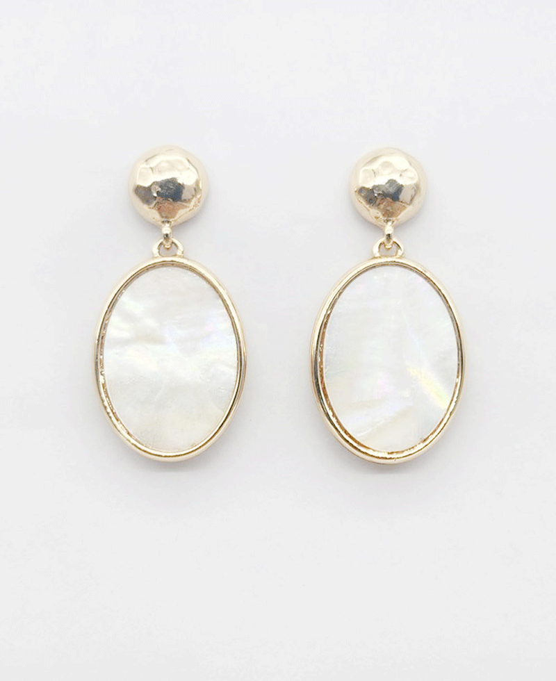 Faceted Oval Crystal Earring