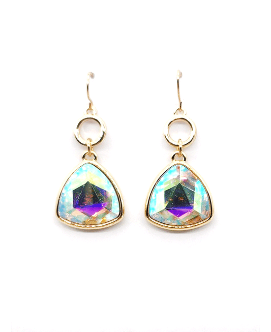 Trillion Cut Crystal Drop Earring