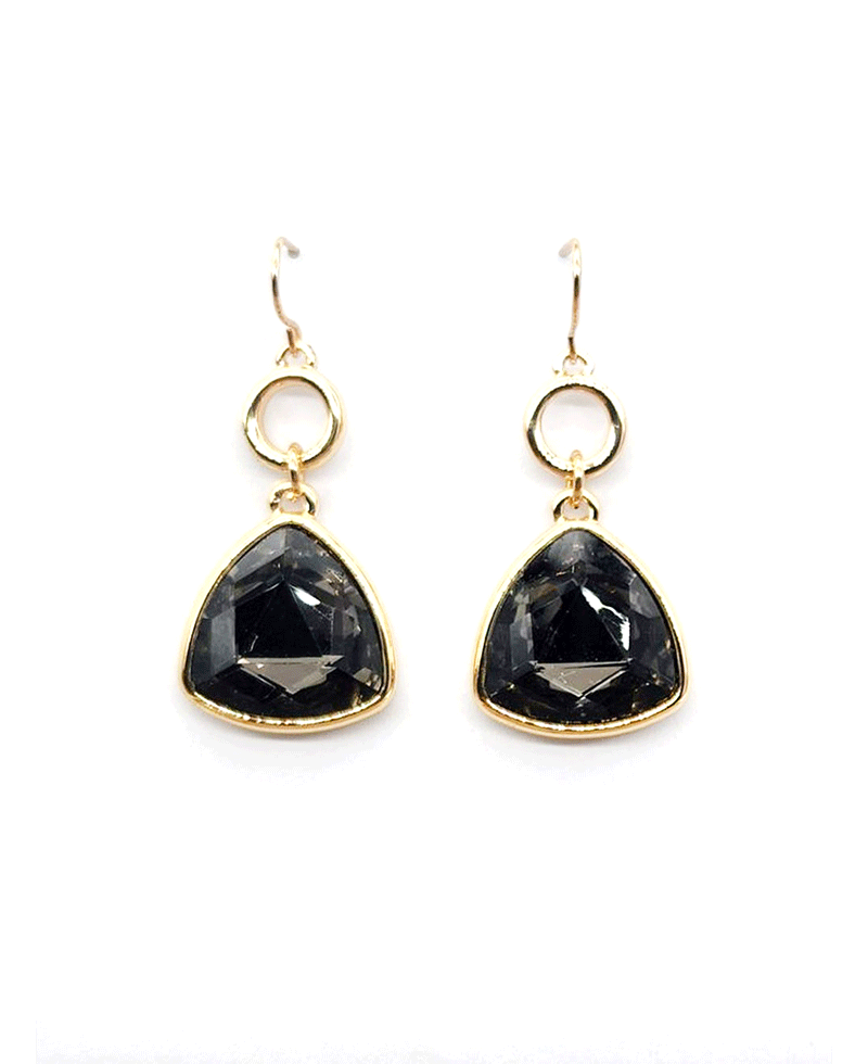 Trillion Cut Crystal Drop Earring